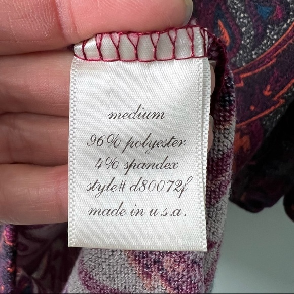 Blue Rain Paisley Long-Sleeve Dress - Picture 8 of 8